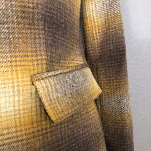 Tommy Hilfiger NWOT Designer Wool Blend Shadow Plaid Sz 6 Knee Length Coat - Picture 7 of 13